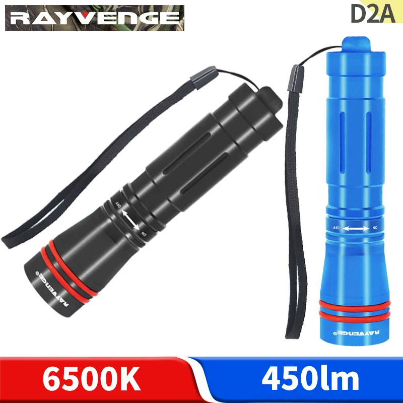 

450 lumens Diving helmet side lights 6500K urgent diving flashlight Underwater 100m mini dive lighting flashlight diving torch