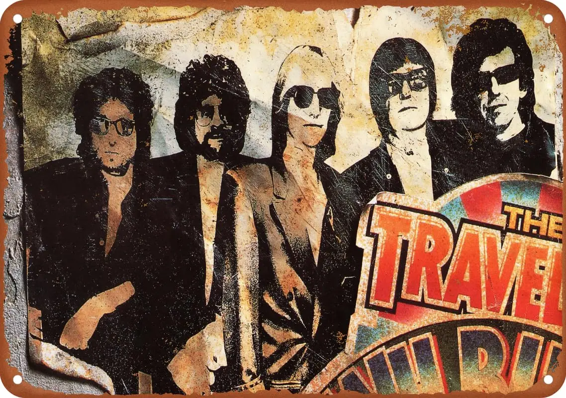 Decoration Traveling Wilburys Music Poster Vintage Metal Tin Sign Aluminum Signs Wall Art Home Decor Bedroom Kitchen Cafe Pub Pl