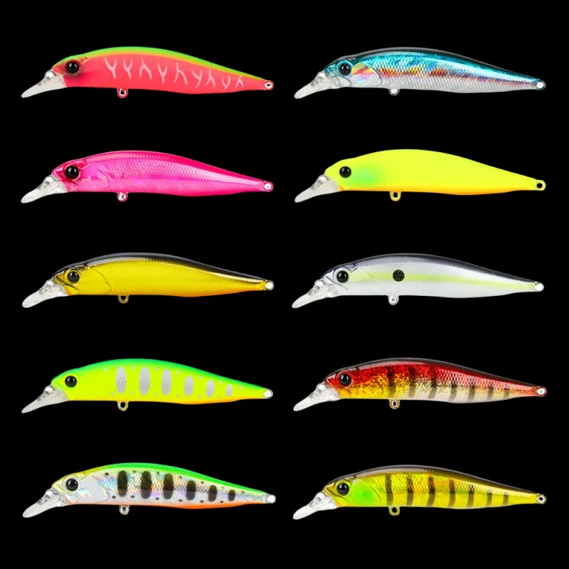 

TSURINOYA 10pcs 77SP Jerkbait Suspending Minnow Fishing Lure DW101 77mm 8.5g 0.7-0.9m Pike Bass Artificial Hard Baits Wobbler