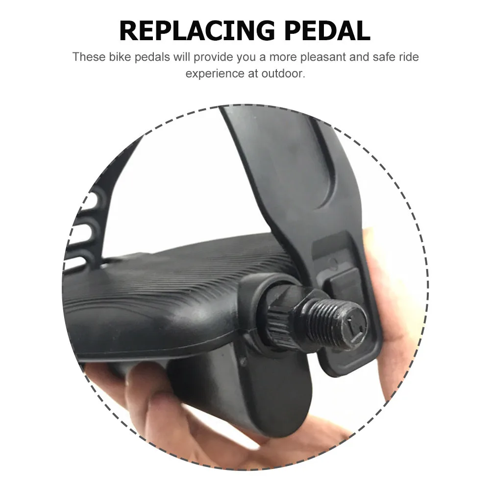 1 Pair Bike Pedals Replacement Parts Non-Slip Flat Pedals For Mountain Exercise Gym Cycle Adjustable Strap Bicycle Footrests