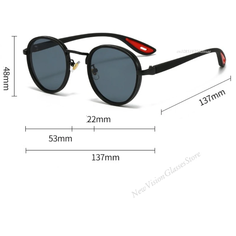 Vintage Designer Outdoor Sunglasses Men Round Fashion Plastic Titanium High Quality Sun Glasses Man UV Protection Glasses Woman image 6
