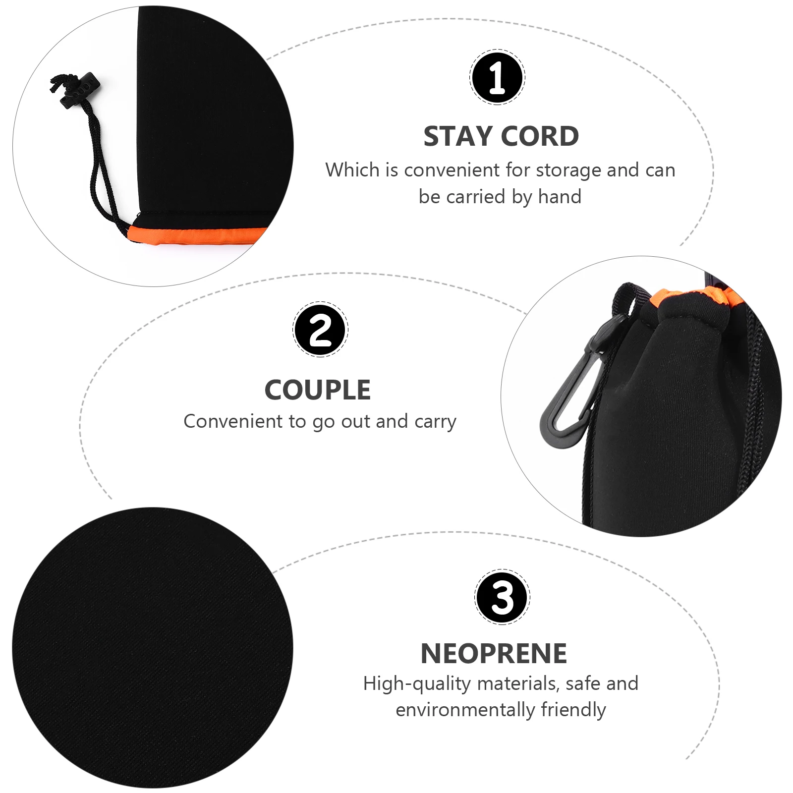 

Lens Bag Camera Pouch Backpack Photographic for Photographer Accessories Neoprene Cameras