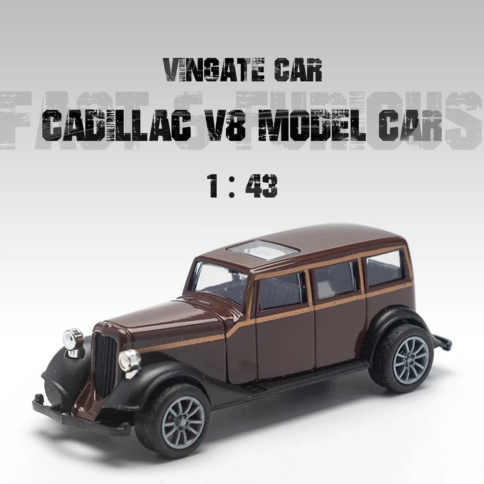 1:43 Alloy VintageรถDiecastรุ่นรถคลาสสิกCadillacs V8ดึงกลับรถรุ่นรถขนาดเล็กแบบจําลองของขวัญสําหรับเด็กผู้ใหญ่