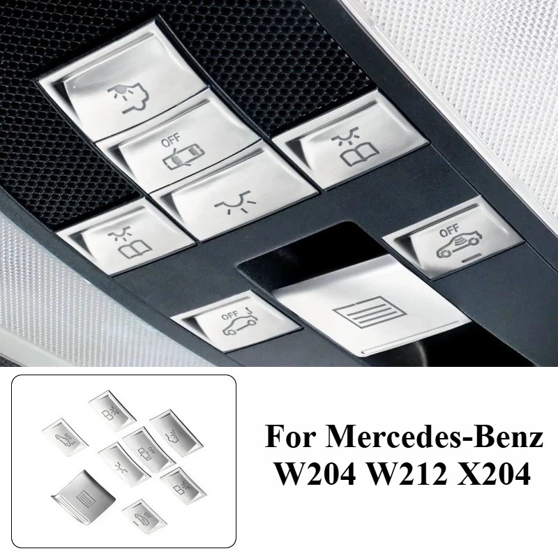 Light button for car solar roof, Mercedes decorative stickers benz gick c e x204 W204 W212, roof light deck duster