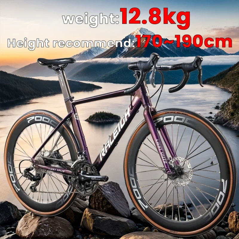 

700C Aluminum Alloy frame Road Bike14/16/18speed Road racing Double disc brake variable speed racing car MTB Bicycle Gravel Bike