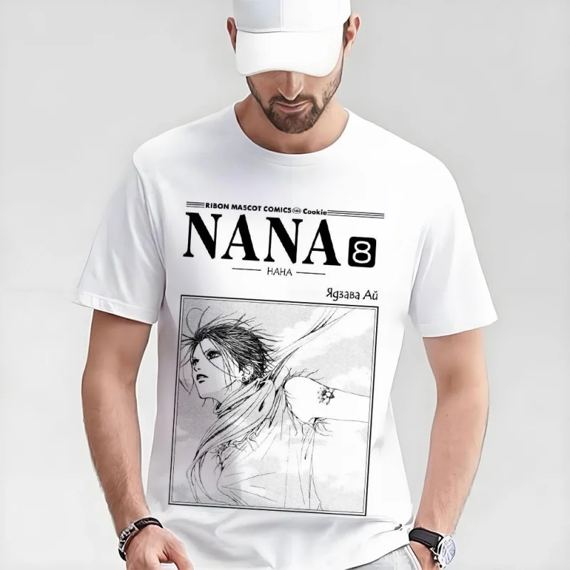 

Nana Osaki 0330 The Black Stones Punk Band Gift T shirt Large size Tops Anime Girl Graphic Print Y2k Clothes Cartoon Tee