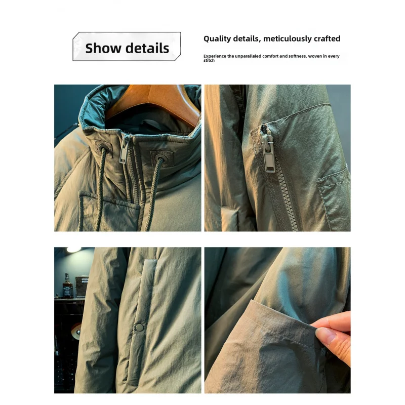 سترة شتوية عصرية للرجال ملابس رجالية غير رسمية مقاومة للدفء والبرد 2025 ملابس جديدة سميكة بطة أسفل مقاومة للبرد #6