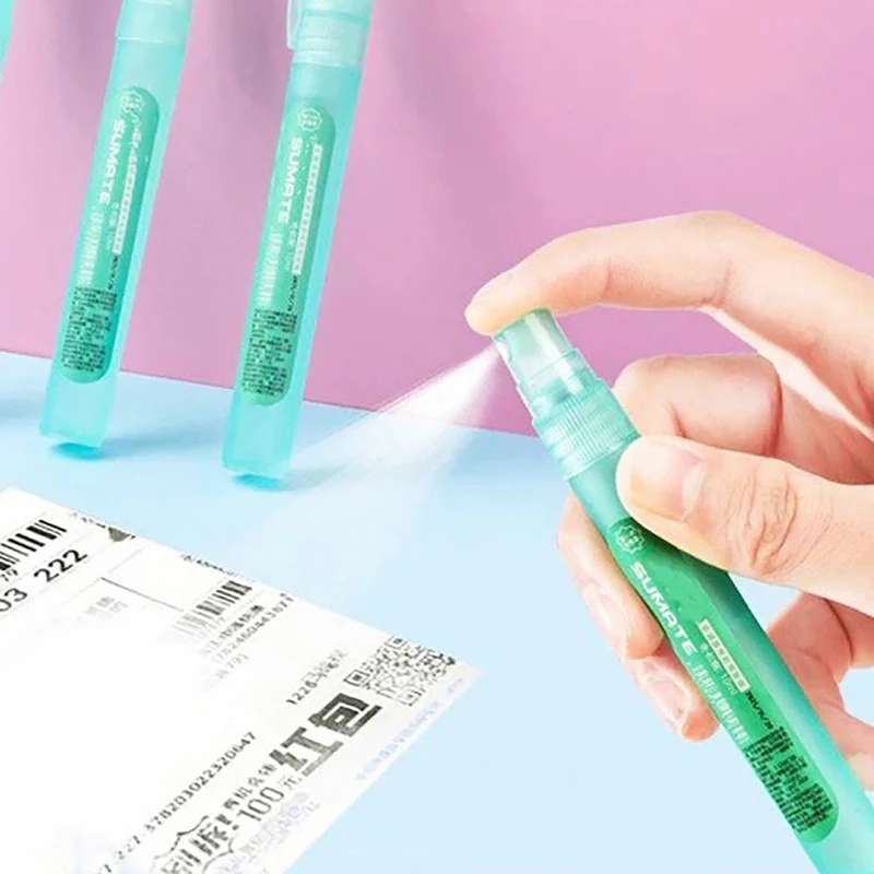 10ml Thermal Paper Correction Fluid Spray Courier Note Applicator Pen Fast Drying Privacy Eliminator Masker