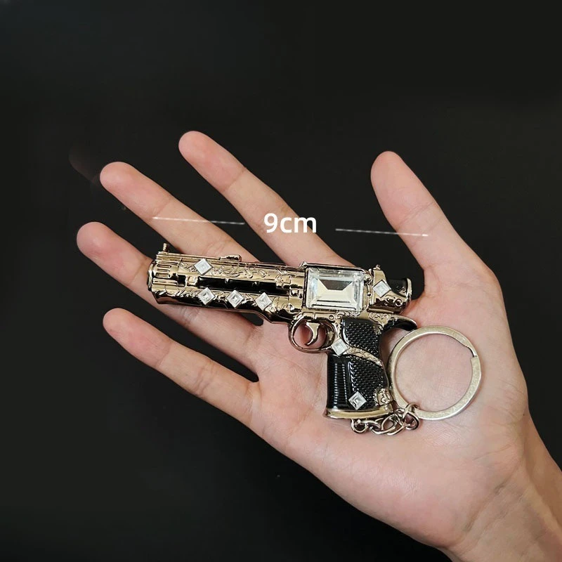 9 سنتيمتر PUBG قلب سوريا مسدسات سلاسل المفاتيح لعبة الأجهزة الطرفية لعبة واقعية بندقية الأسلحة نماذج الحرف المعدنية الحلي الأولاد الهدايا