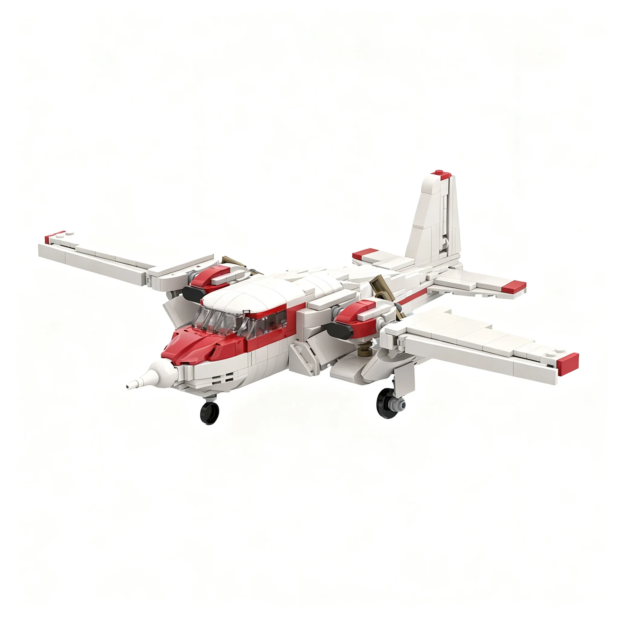 610pcs MOC City Airport Custer CCW-5 Channel-Wing Model Building Blocks Christmas Gift Architecture Assemble Idea Creative 3D