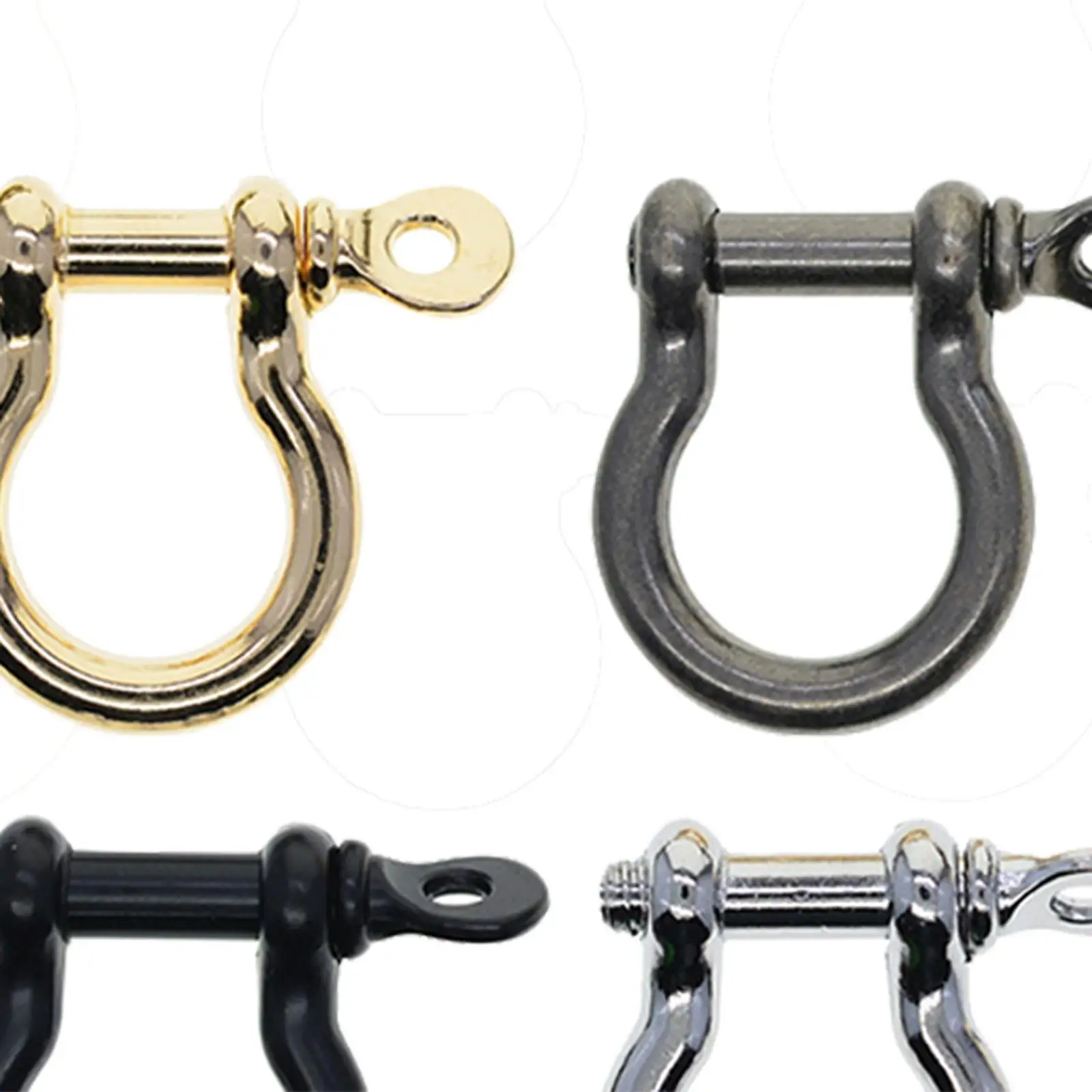 Lot de 10 Anneaux en Forme de Cerceau D.lique pour Porte-Clés, Boucles en Fer à Cheval, Clips de Bracelet, pour Bricolage, Remplacement Artisanal