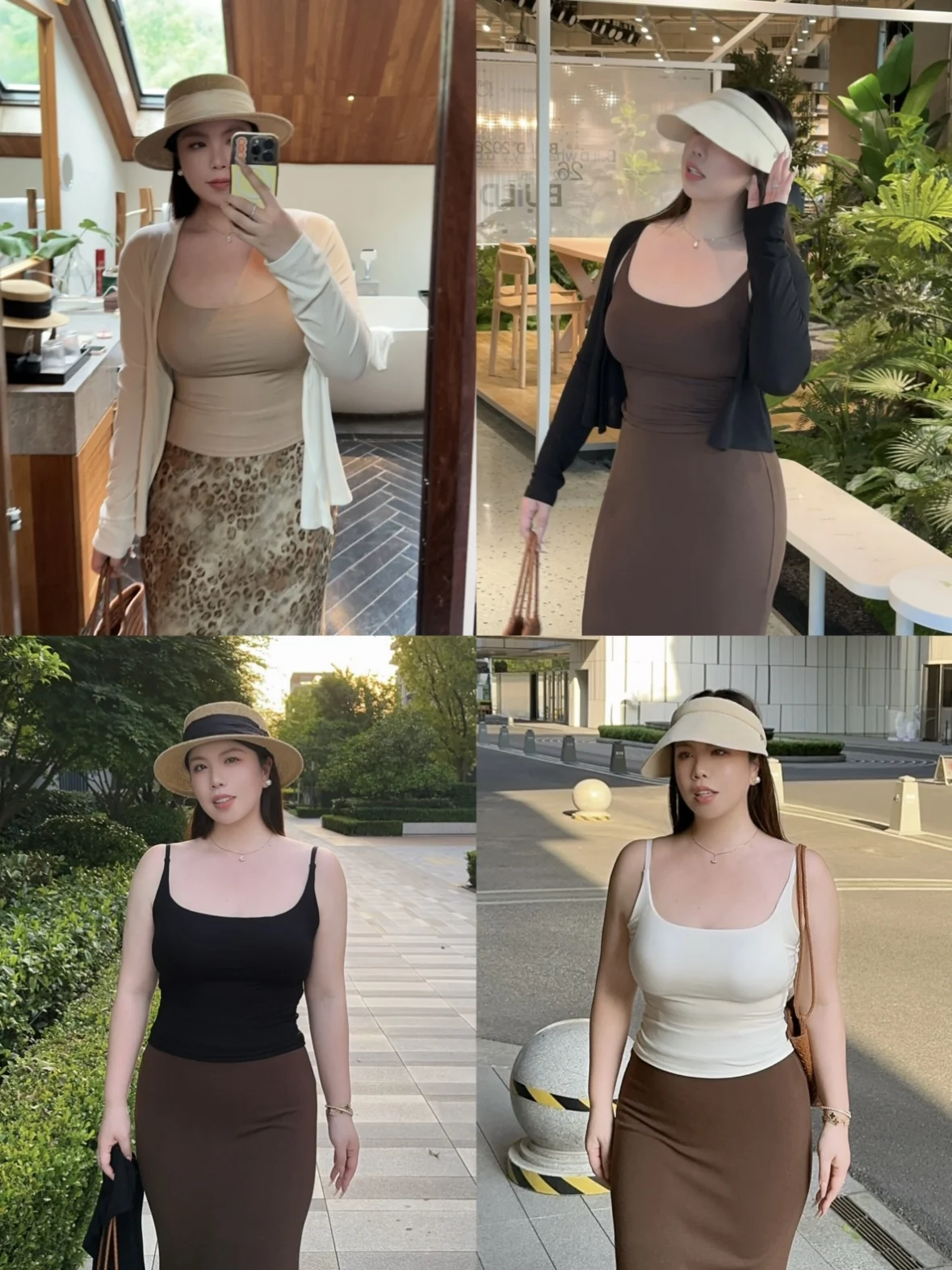 

Elegant Large Size Slim Fit Tank Top with Chest Pad Four Colors Inner Wear Vest for Women Spring Summer Seasonal Fashion