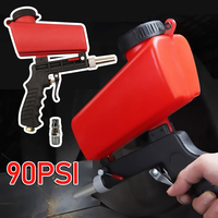 Small Sandblasting Gun Adjustable Air Sandblasting Gun 90PSI Pneumatic Sand Blaster Steel for Polishing Rust Removal Power Tools