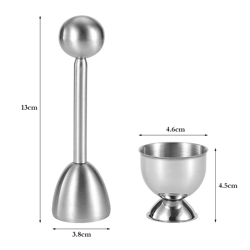 Egg Topper Cutter Shell Opener Boiled Egg Cracker Scissors Stainless Steel Egg Cups Holder Eggshell Cutter Kitchen Accessories