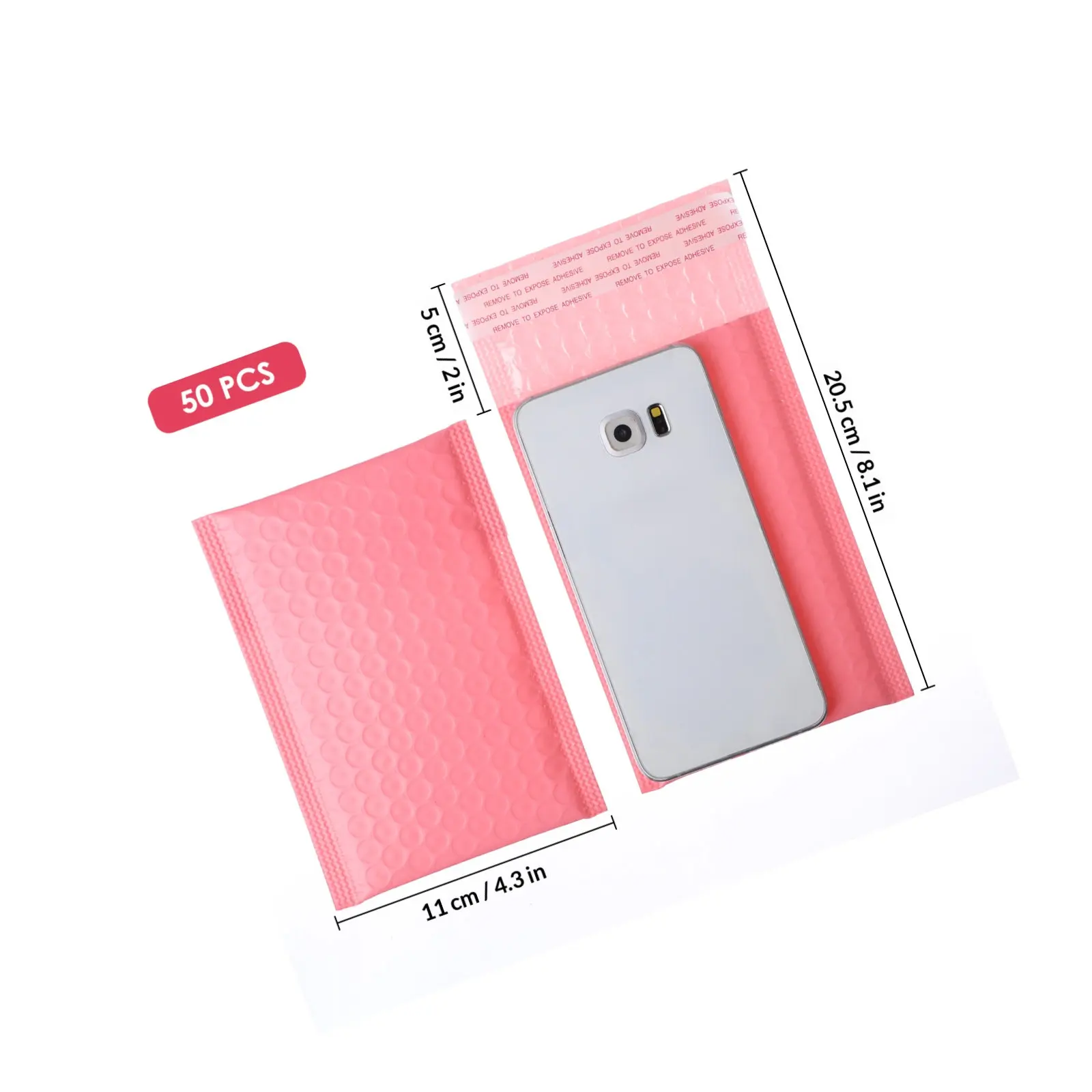 Waterproof Tamper Evident Bubble Mailers 50 Pack Padded Envelopes for Electronics Jewelry Cosmetics Medicine