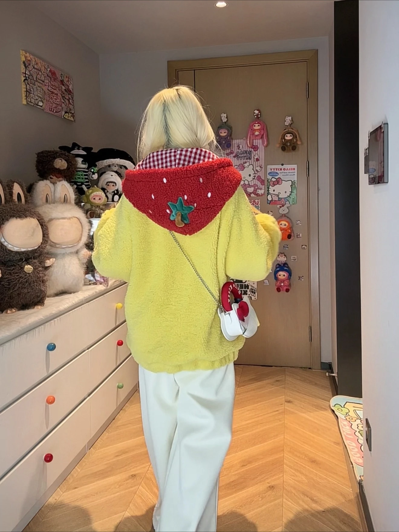 Inverno Nuovo Kawaii Peluche Con Cappuccio Giubbotti Studente Y2K Peluche Addensato Caldo Giacca di Pelliccia Sintetica Ragazze Dolce Allentato Cappotti di Pelliccia per Le Donne