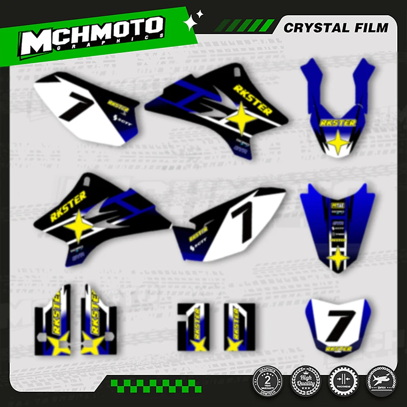

MCHMFG на заказ мотоциклетная графика фон деко наклейки наборы для YAMAHA 2006-2021 TTR50 номер имя на заказ