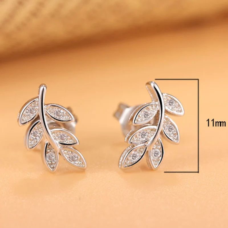 Luxury 925 Sterling Silver Leaf Small Earrings For Women High Quality Fine Jewelry  Novelties 2023 Trend To Sell