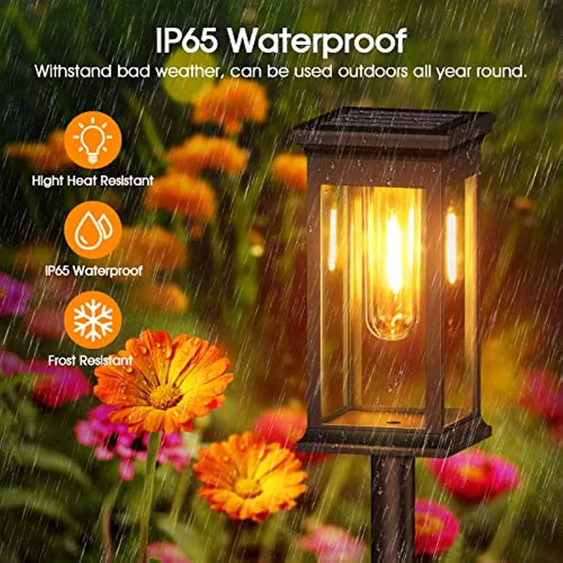 

Solar Light Outdoor Pathway Waterproof Pathway Lamp Powered Garden Lightsing for Walkway Yard Backyard Lawn Landscape Decorative