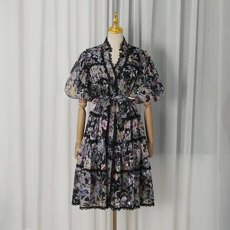 ZAMOR ชุดเดรสชาสไตล์วินเทจลายด - French Vintage Floral Midi Dress บทวิจารณ์และราคา