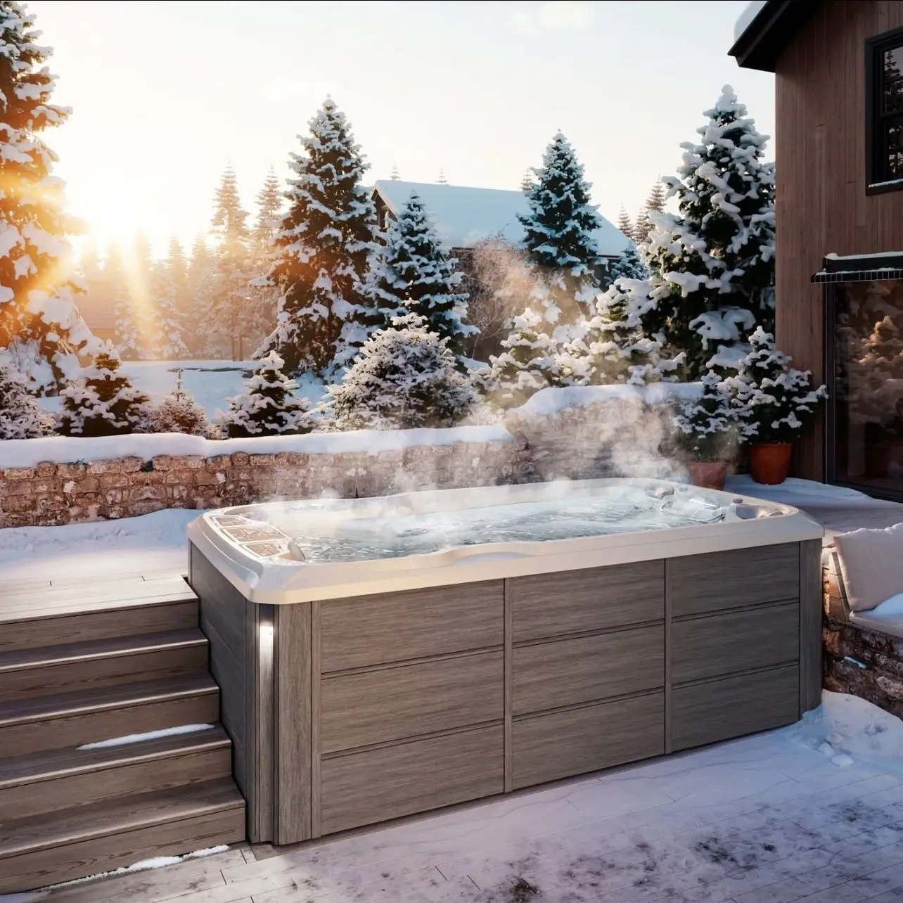 Foldable Portable Massage Spa Pool Inflatable Bubble Hot Tub For Indoor Room And Outdoor Courtyard Dual‑Purpose