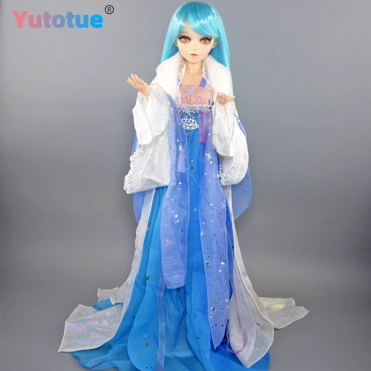 YUTOTUE 60cm Height Girl Doll Large BJD Toy Upgrade Makeup Removable Ancient Clothing