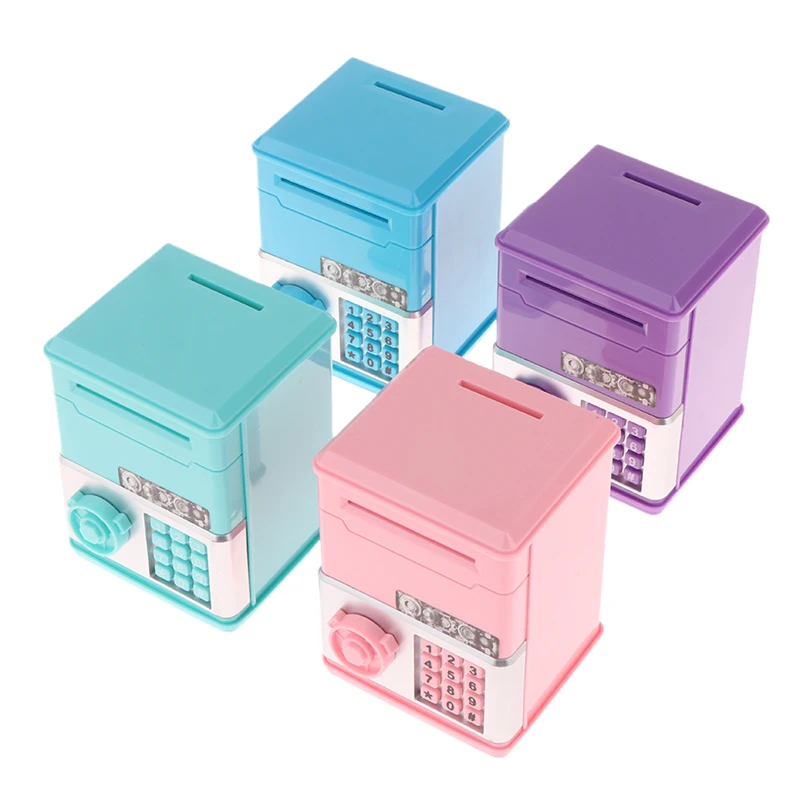 เด็ก Money Bank รหัสผ่าน Piggy Bank Mini ATM เงินสดเหรียญกล่องเงินสําหรับของเล่นวันเกิดเด็ก