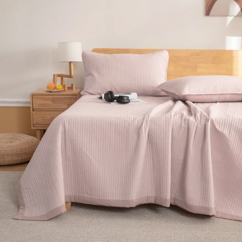 2024 new Class A cotton washed cotton antibacterial padded cotton bed cover thickened sheets breathable and comfortable