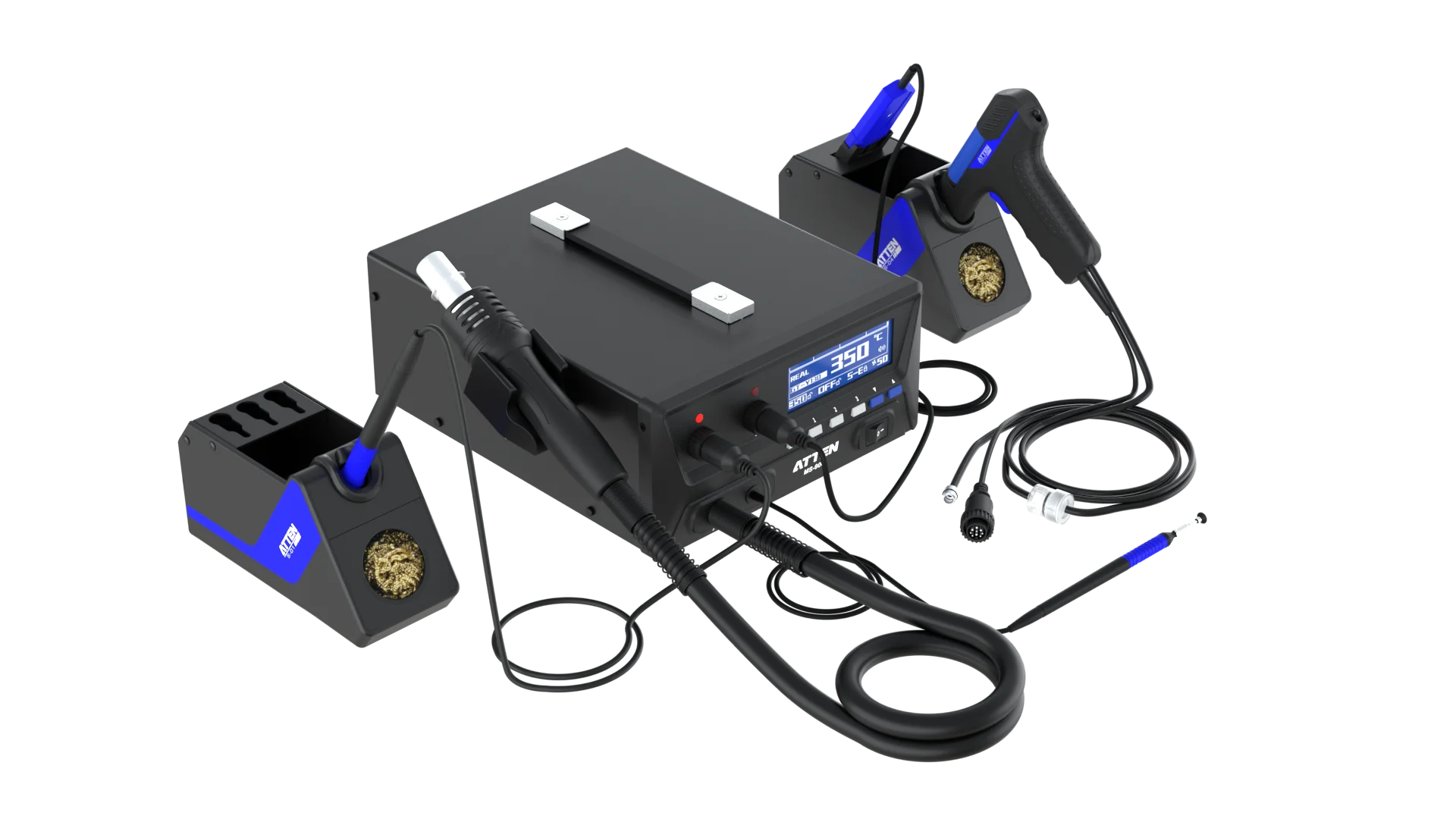 ATTEN MS-900 4 In 1 Repair System Hot Air Gun Rework Station Soldering Iron Suction Tin Gun Pick Up Pen Desoldering Station