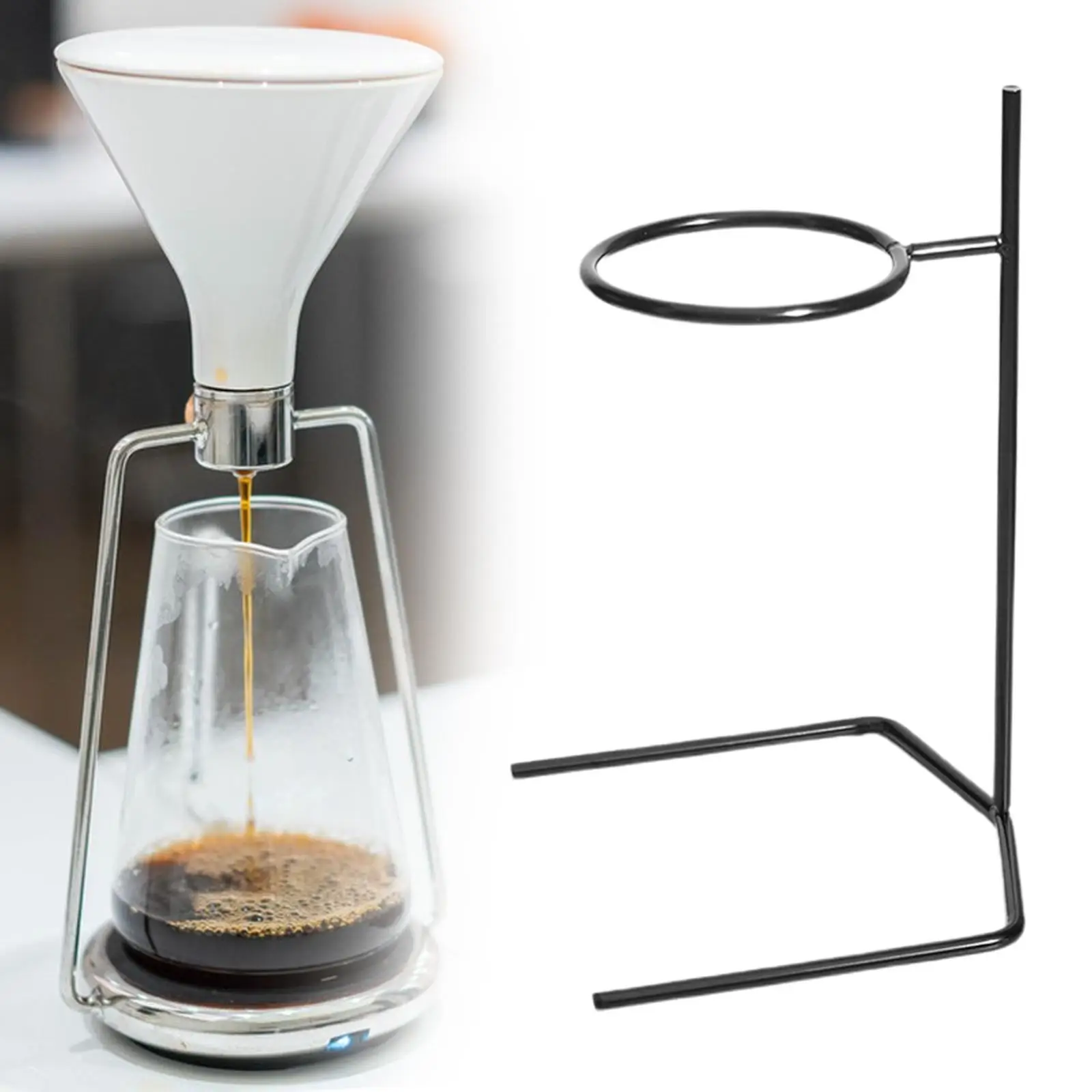 Pour over Coffee Maker Stand with Base Non Slip Manual Coffee Filter Holder for Coffee Counter Bar Kitchen Milk Tea Shop Camping