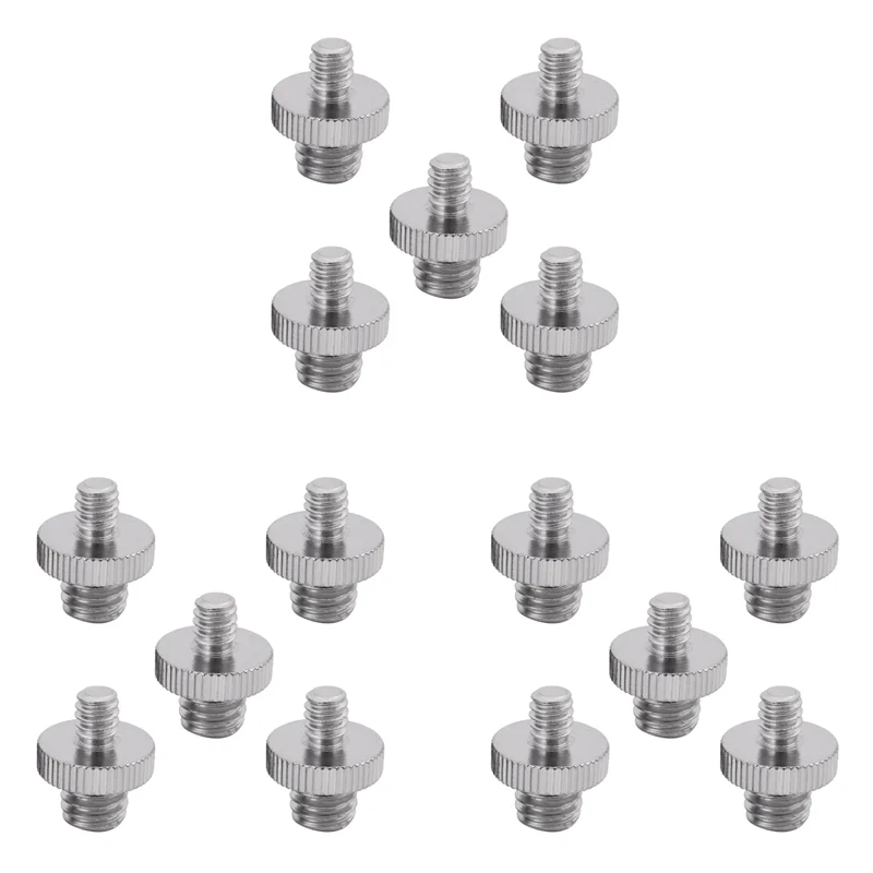 

A75Q-15 шт. 1/4 дюйма «папа» на 1/4 дюйма «папа» металлический резьбовой адаптер адаптер штатив винт конвертер для DSLR камеры, штатив