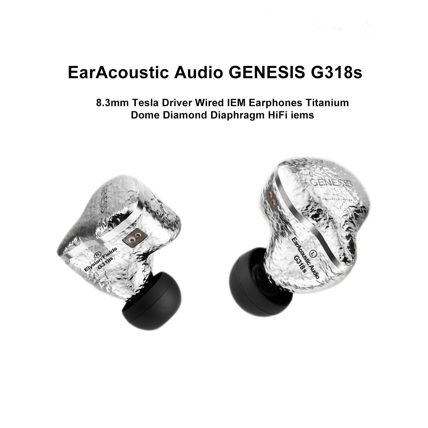 

EarAcoustic Audio GENESIS-G318s 8,3 мм Драйвер Tesla Проводные наушники IEM Титановые купольные наушники с алмазной диафрагмой HiFi наушники 4,4 мм