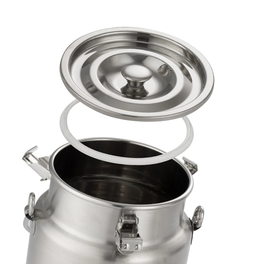 Outdoor Portable Milk Bucket 3L/5L/10L/125L Seal Stainless Steel  Barrel Storage for Hotel Restaurant Kitchen and Transportation