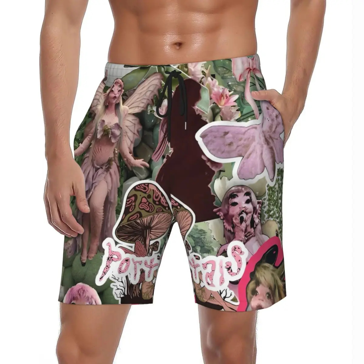 

Melanies Singer Portals Board Shorts Summer Martinez Music Album Sports Surf Beach Shorts Man Quick Dry Oversize Swim Trunks