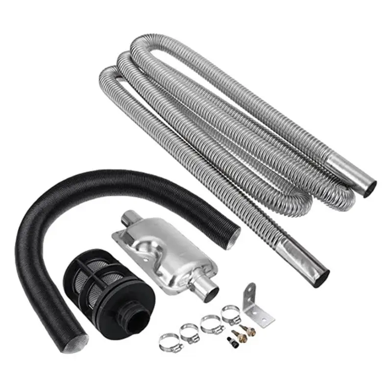 

Diesel Heater Exhaust Pipe Diesel Parking Heater Exhaust pipe kit with Muffler universal automotive Air Heater Exhaust Hose