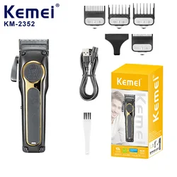 Kemei KM-2352 Men's Home Barber Shears Adjustable Fast Charging USB Electric Hair Clipper