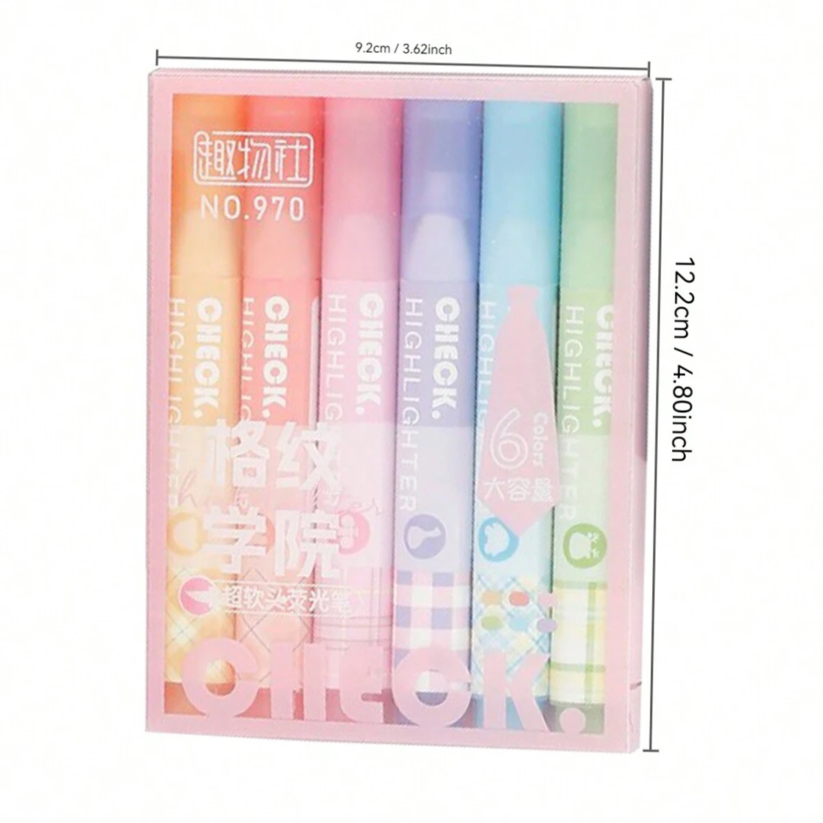 6 Colors/Set Soft Brush Fluorescence Pen Set Pastel Markers Brush Set Art Color Highlighter Calligraphy pens Stationery