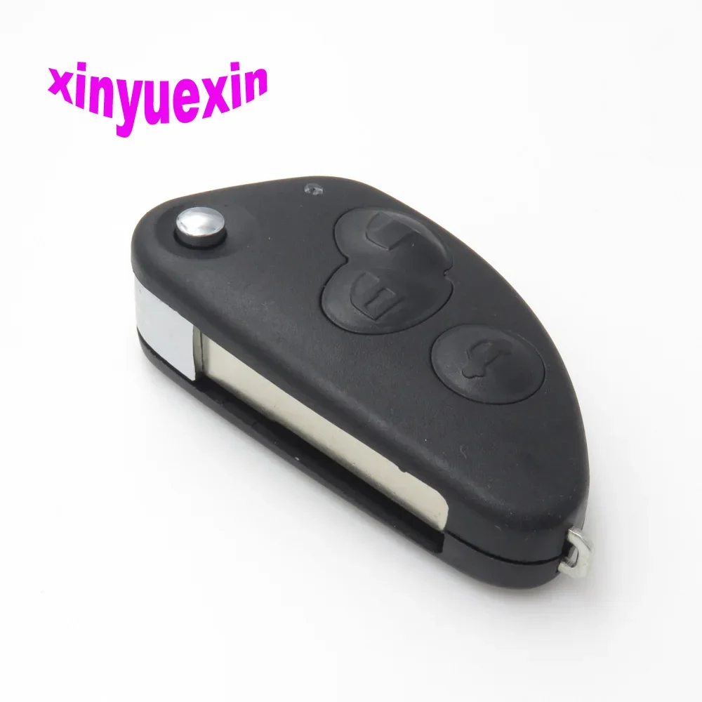 Xinyuexin Dla Alfa Romeo Flip Remote Car Key Shell FOB Case Dla Alfa 147 156 166 GT JTD TS Key Replacement Case Shell