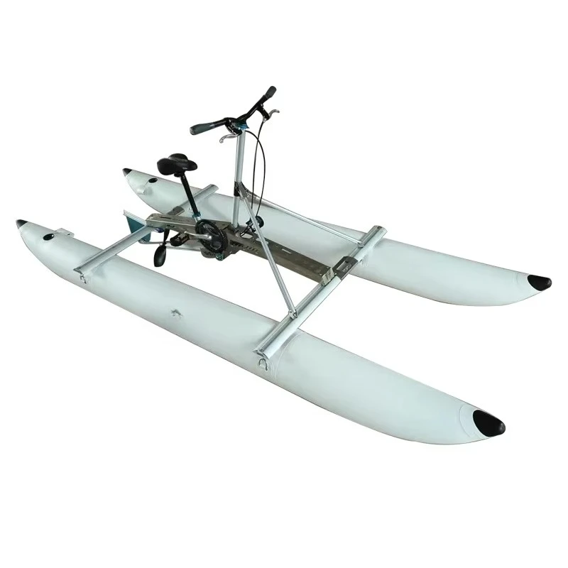 Inflatable Water Bike (New Foldable), Single/Double Rider Portable Pedal Boat For Lake, Beach, Park Tourist Attraction