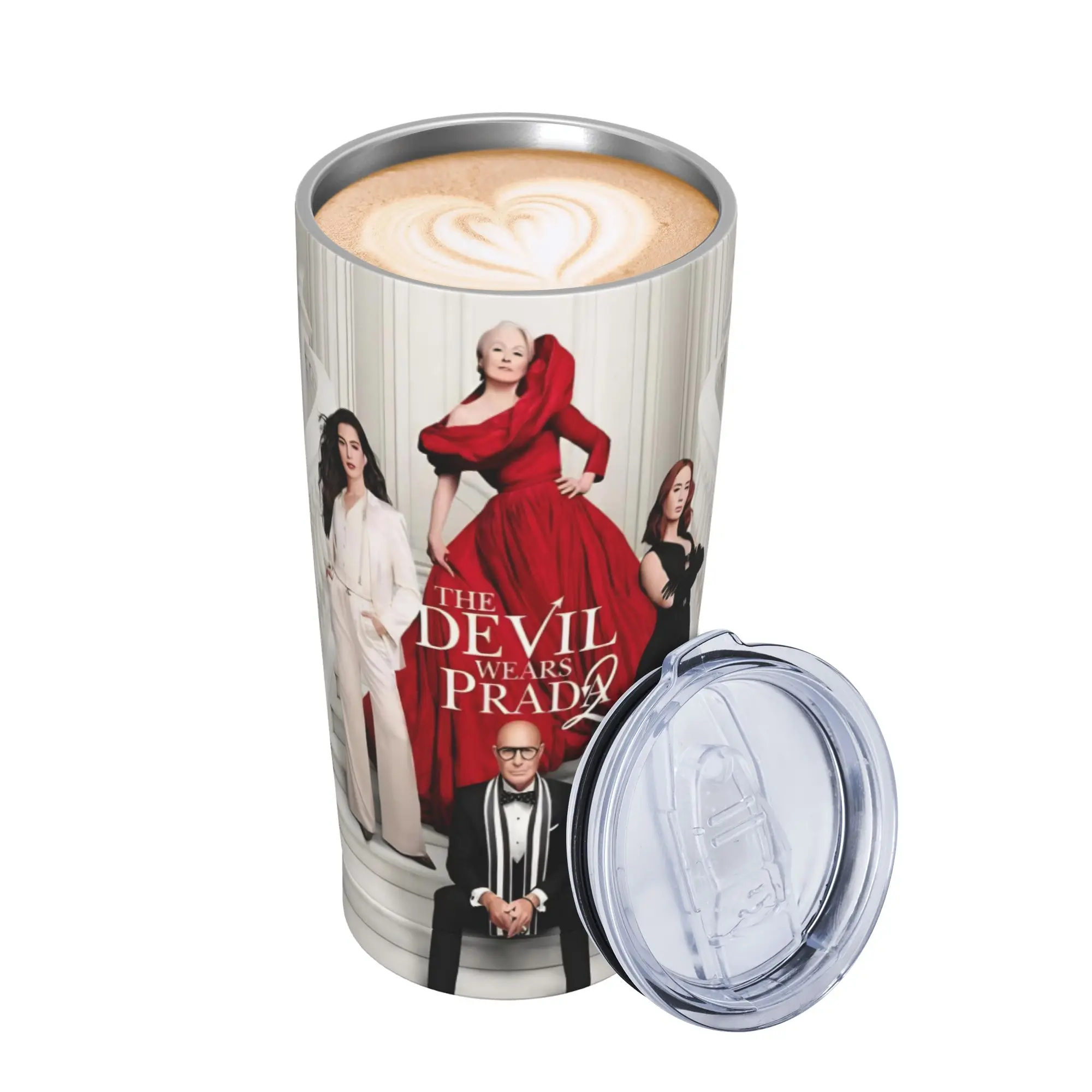 The Devil Wears Pradas 2 Moive Tumbler Vacuum Insulated  Coffee Cups with Lid Straw Smoothie Tea Mugs Hot Cold Drink 20oz