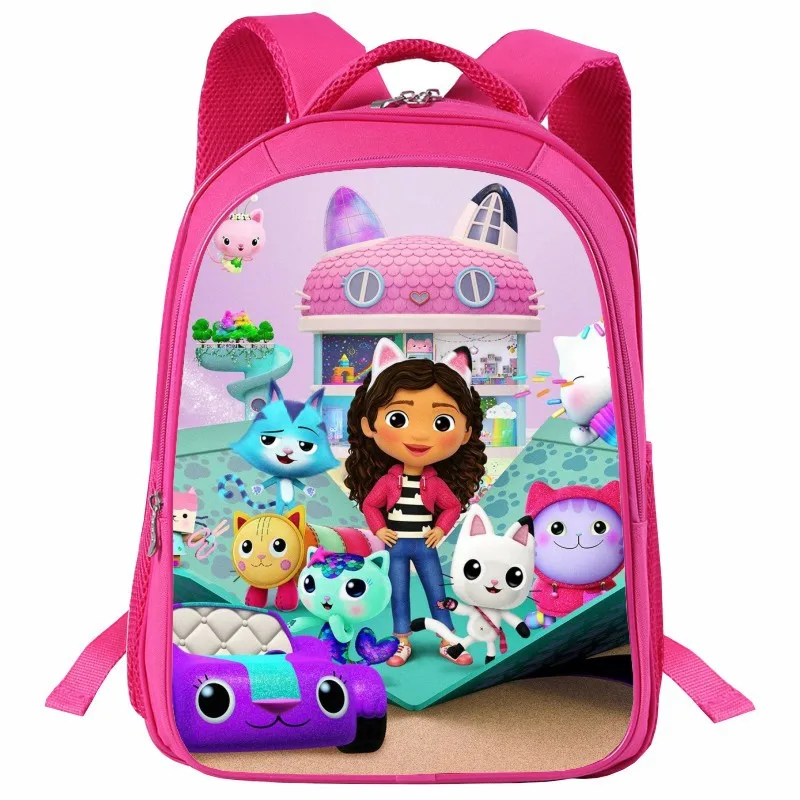 New Printed Gaby Doll Schoolbag Cartoon Cute Gabby\'s Dollhouse Backpack for Students