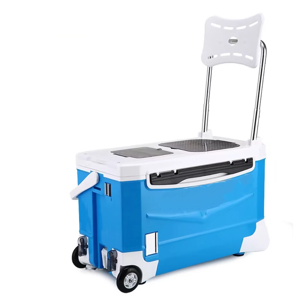 

Ultra-Light 40L Fishing Box with No-Installation Lift Multi-Function Thickened ABS Platform New Innovation Portable Fish Storage