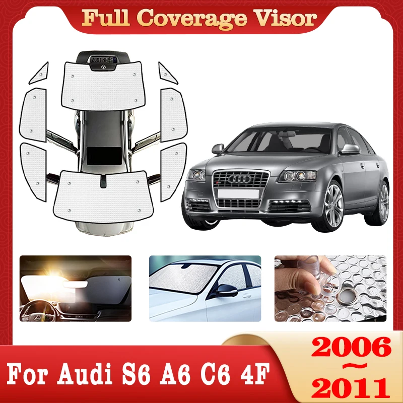 

Car Full Coverage Sunshade For Audi S6 A6 C6 4F 2006~2011 2009 2010 Protection Sunscreen Windows Visor Sun Visor Car Accessories