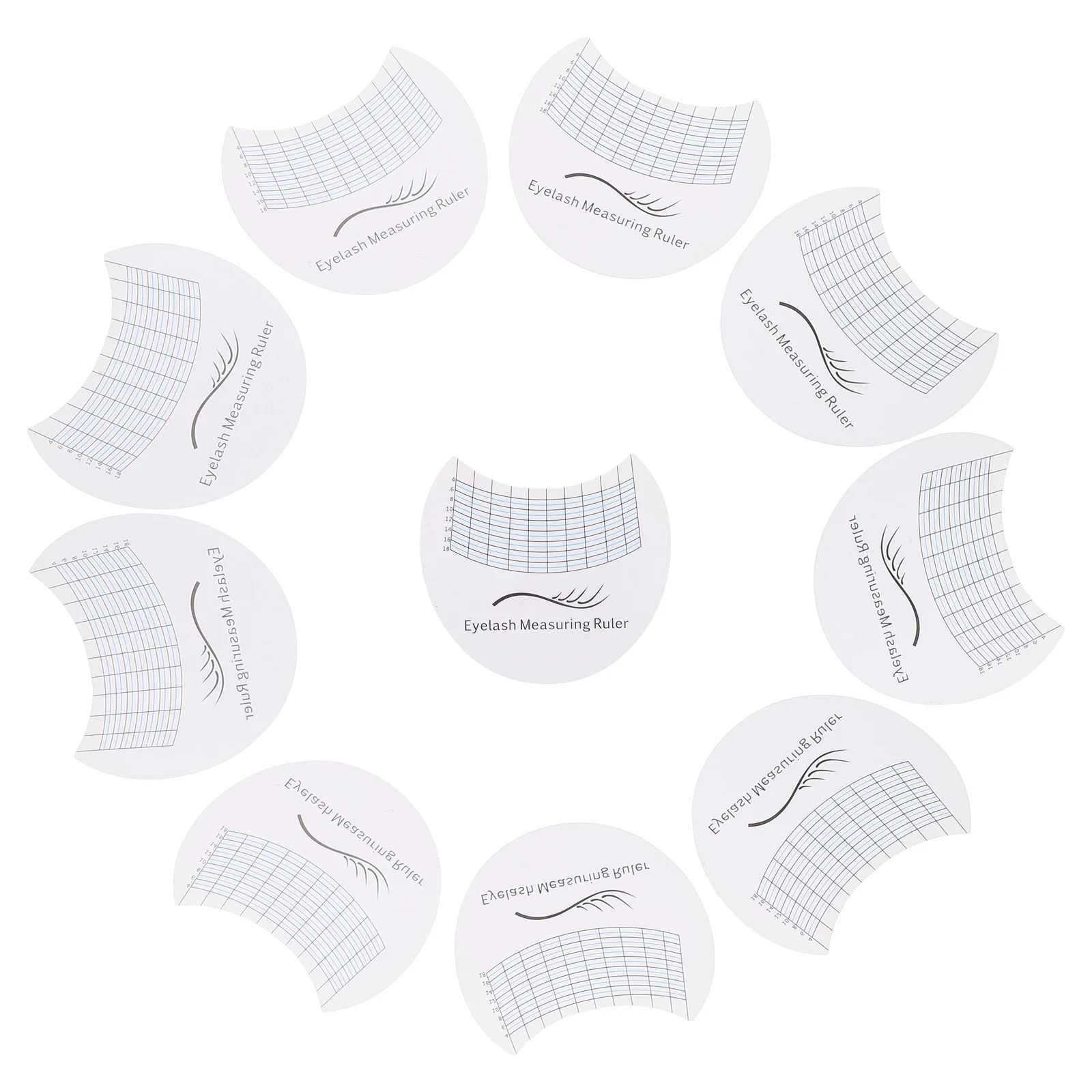 10 قطعة بطاقة قياس طول الرموش دقيقة لاش الضفيرة أداة القياس رمش تمديد المعونة لاش الفنان لوازم #3