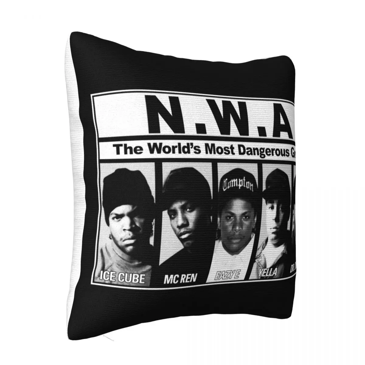 Vtg 90S Mens Small Nwa Eazy E Mc Ren Yella Dre Ice Cube Hip Hop Rap Customized Pillow Case