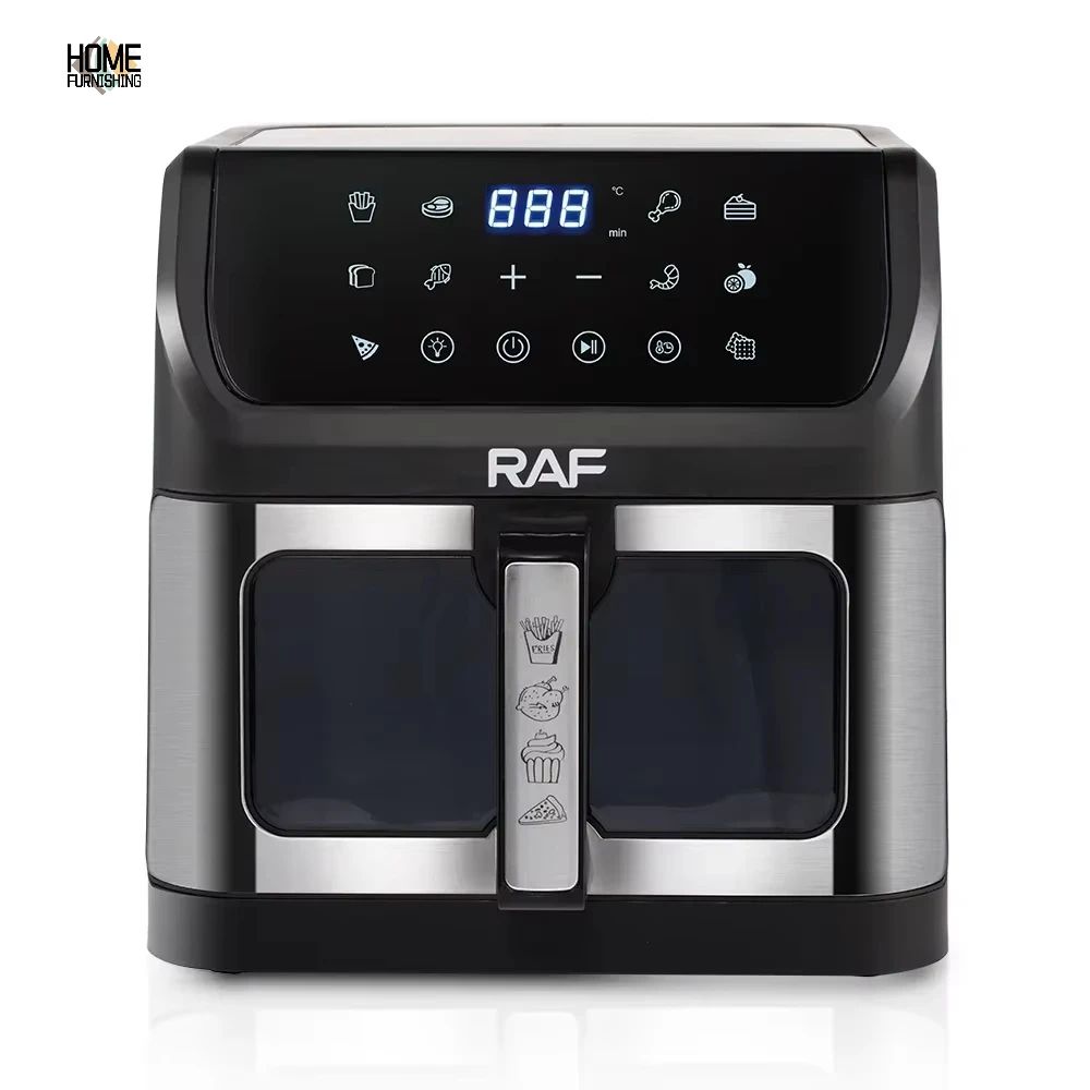 

RAF Multifunctional Easy Operation Large Capacity 10L Air Fryers Touch Screen Stainless Steel VisIble Air Fryer for Bake Broil