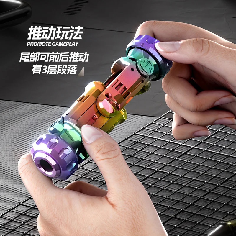 Giocattolo antistress giocattolo Fidget Spinner in lega tecnica nera per ragazzi pezzo da gioco portatile per bambini