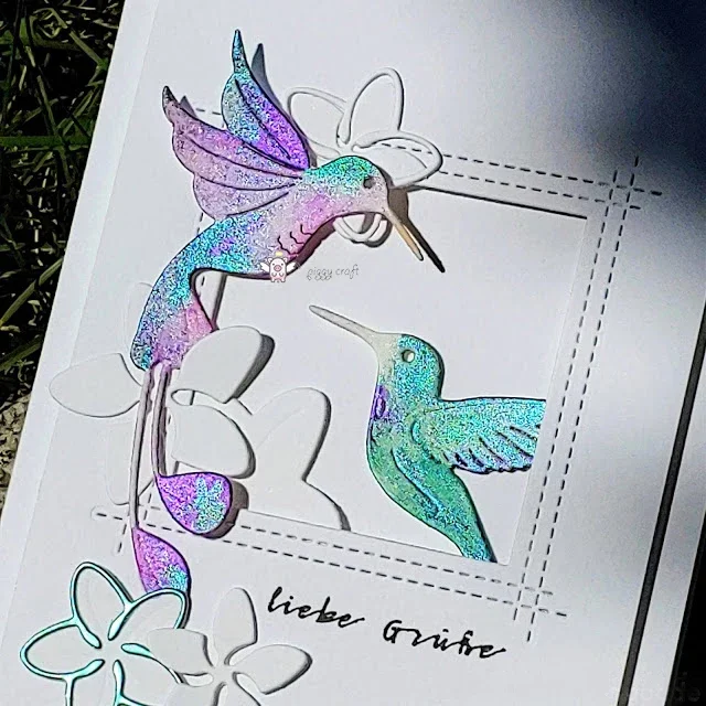 Troqueles de corte de metal Piggy Craft, molde de corte, colibrí, Kolibri, álbum de recortes, cuchillo artesanal de papel, molde, hoja, punzón, plantillas, troqueles