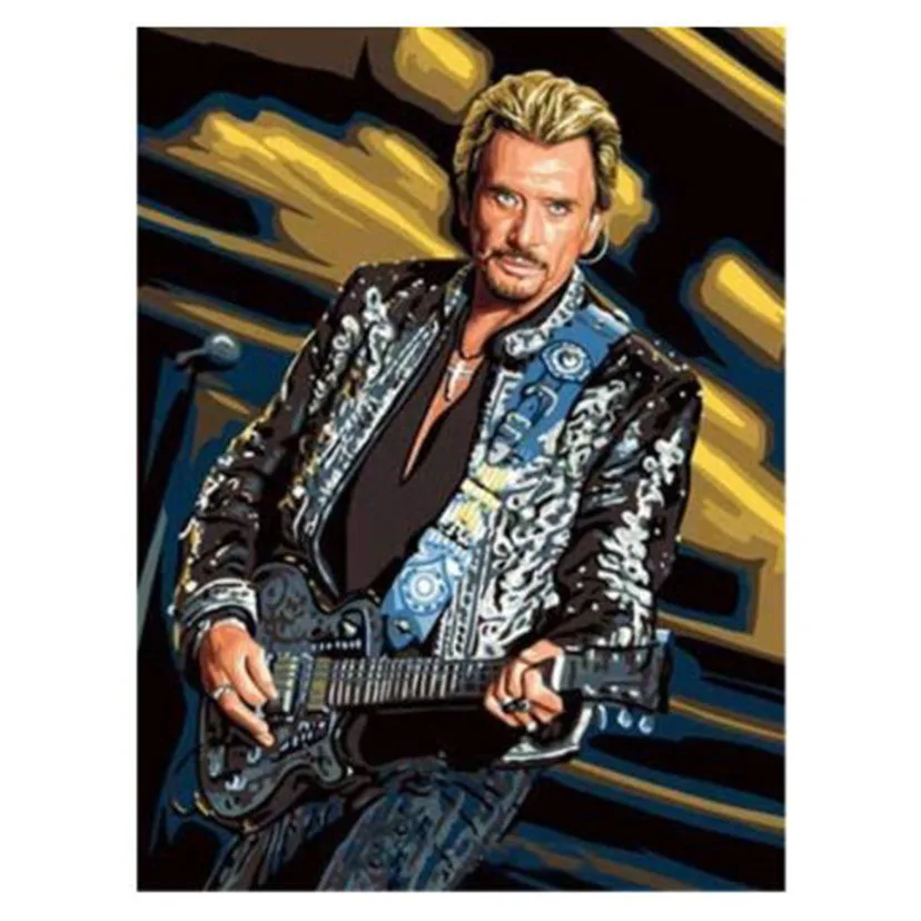 Johnny Hallyday DIY 5D DIY Full Drill Diamond Painting Embroidery Cross Stitch Diamond Mosaic Kit Christmas Gift Home Decor Art