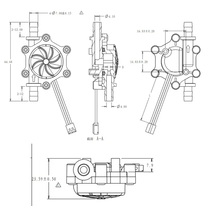 Interrupteurs d'eau polyvalentes précises le débit d'eau d'eau pour une distribution précise